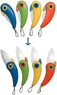 NEW Unique Bird Folding Handle Survival Hunting Knife Kitchen Tool Colorful Vegetable Knives
