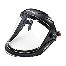 Jackson Safety Lightweight MAXVIEW Premium Face Shield with HHIS Universal Adapter to Mount on Slotted Hard Hats Sold Separately, ANSI Z87.1, Anti Fog Coating - Clear Tint