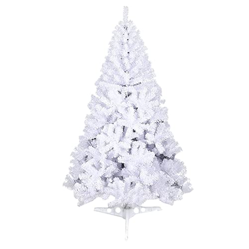 Arbol de Navidad de 90 cm, Color Blanco Artificial, Ramas de PVC, 200 Puntas. Soporte Estable de plástico PVC. Tronco Blanco. Navidad Cover