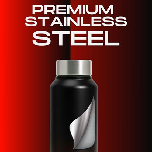Image of Speedex Stainless Steel Water Bottle 1 Ltr, Leak Proof Screw Cap, BIS Approved 1000 ml Metal Bottle For Daily, Office, School, Gym, Travel Use for Men, Women, Kids, Adults, Black Wine, Set of 1