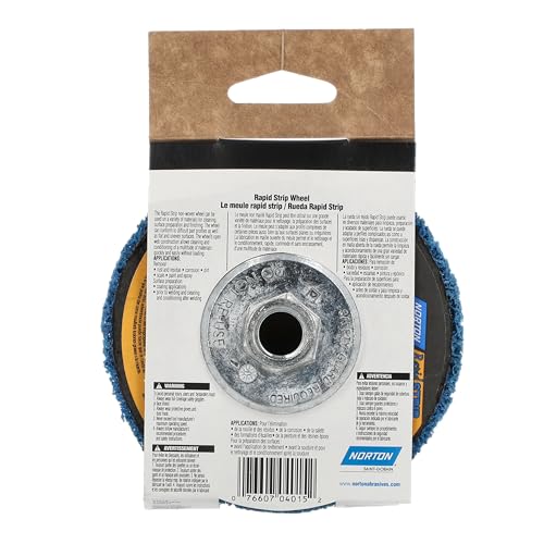 Norton Non-Woven Depressed Center Rapid Strip Wheel, 4-1/2 Diameter, 5/8-11 Arbor Hub, Grit Coarse (Pack of 1)