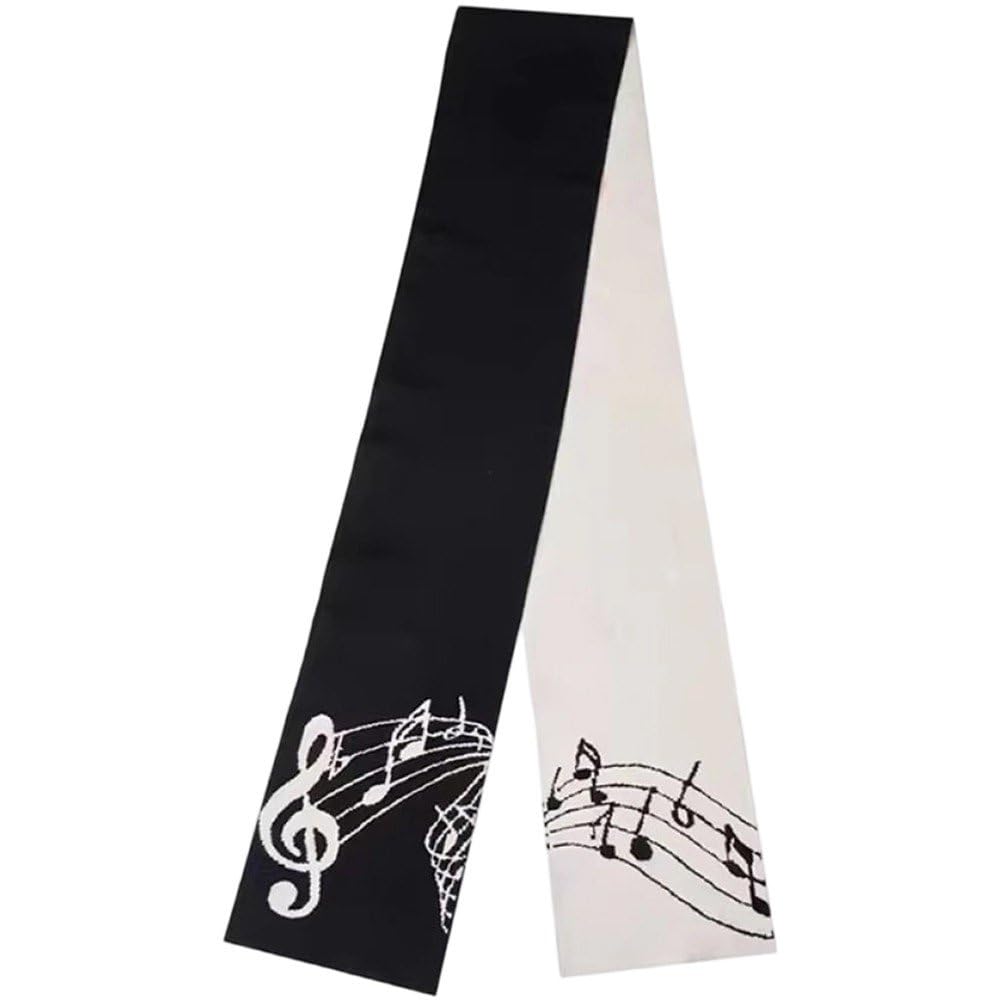 Écharpe à motifs de symboles musicaux pour stopper le froid au cou cet hiver