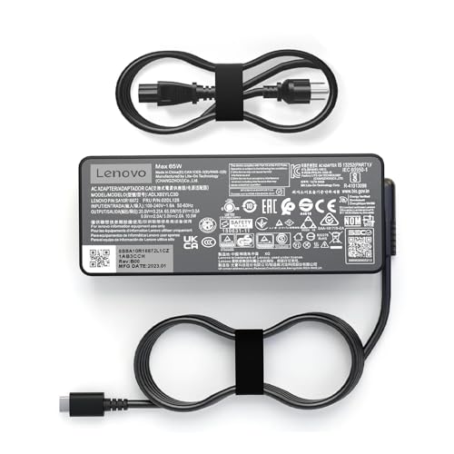 65W USB C Type c AC Charger Compatible with Lenovo ThinkPad T480 T480S ADLX65YLC3D 4X20M26268 ADLX65YLC2A ADLX65YAC2A ADLX65YCC2A ADLX65YDC2A Laptop Power Supply Adapter Cord