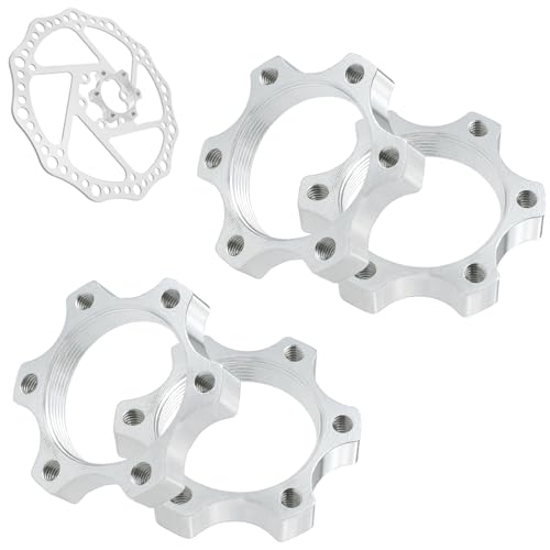 SATUY 4 Pcs 44MM Bike Freewheel Threaded Hubs Disk Brake