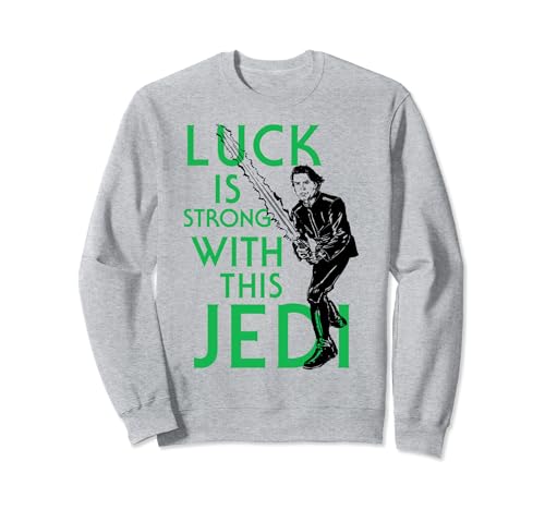 Sweatshirt Star Wars Luke Luck imprimé vert trèfle avec manches ajustées