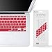 iBenzer - Macaron Serie Red Keyboard Cover Silicone Rubber Skin for Macbook Pro 13'' 15'' 17'' (with or without Retina Display) Macbook Air 13'' and iMac - Red MKC01RD