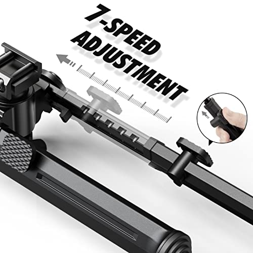 Rifle Bipod Rail Bipod With 360°Swivel, Easy Carry Folding Design 7 Adjustable Heights Quick Deploy Legs For Stability For Shooting #TOP3