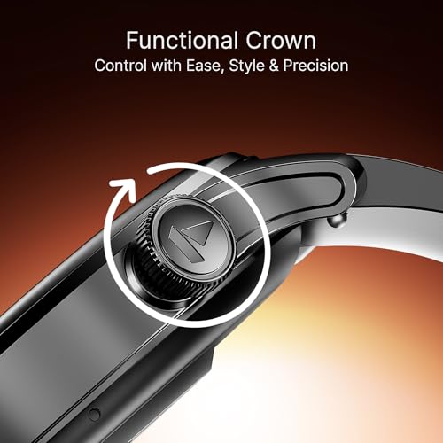 Image of Boat Ultima Prime smartwatch with 1.43 inch AMOLED Display, AOD, Personalized Fitness Nudges, Functional Crown,100+ Sports Modes, Create Your Own Watchface, smartwatch for Man and Woman (Onyx Black)