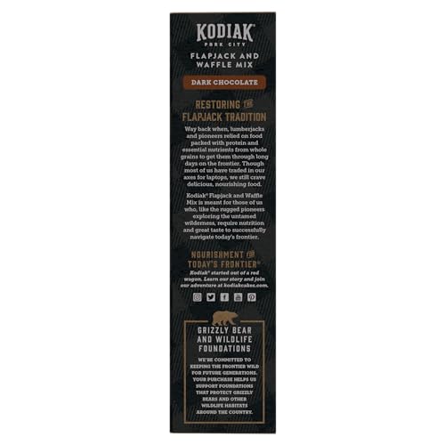 Kodiak Cakes Protein Pancake Power Cakes, Flapjack and Waffle Baking Mix, Dark Chocolate, 18 Ounce (Pack of 6)