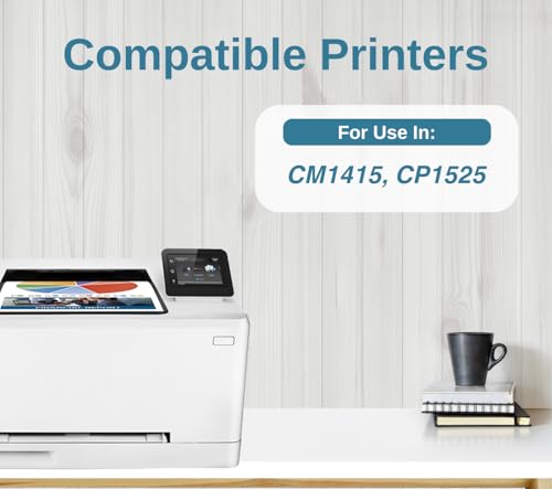 Image of 128A Toner Cartridge Compatible for Color LJ Pro Printers CM1415, CP1525 (128A - 4 Color Combo)