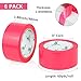 BOMEI PACK Heavy Duty Colored Packing Tape with Dispenser 1.88 Inch x 60 Yards (Light Rose Pink) 6 Rolls, 2.4 mil Industrial Grade Packaging Tape for Shipping, Moving, Mailing & Storage