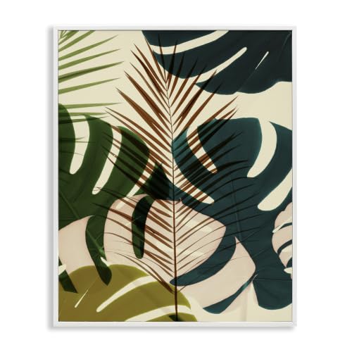 Abstract Palm Frond Tropical Modern, 11 x 14 Inch Framed Giclée Print