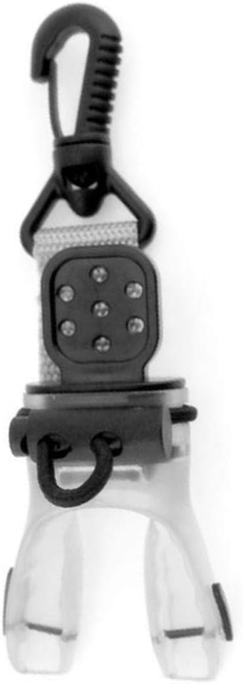 ELECTROPRIME Scuba Diving Mouthpiece Holder Regulator Octopus Retainer Webbing Clip Black