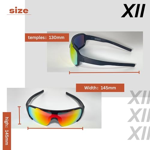 XII WANG YE Lunettes de Cyclisme Vélo Polarisées TR90 Cadre Sports pour Hommes Femmes Anti-UV400 Vtt – vue 4