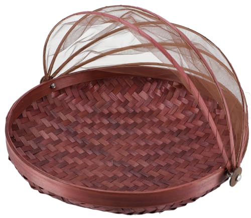 GURU SHOP Fliegenschutz Obstkorb - Braun Size:30 cm Ø