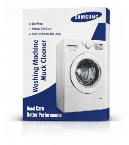 Image of Washing Machine Drum Cleaning Powder | Drum Cleaner & Descaler for Samsung Front Load & Top Load Washing Machines | Limescale Remover, Dirt & Bad Odour Cleaner | Pack of 4