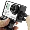 CamKix Telaio Compatibile con GoPro Hero 4 Black e Silver 3 e 3+ / USB, HDMI - Custodia Leggera e Compatta - Vite a Galletto/Montatura Cavalletto/Copriobiettivo in Gomma/Filtro Protettivo #2