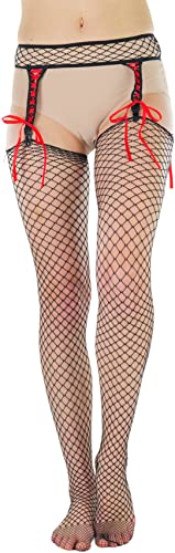 Image of ToBeInStyle Women's Attached Garter Belt Suspender Nylon Stocking Pantyhose