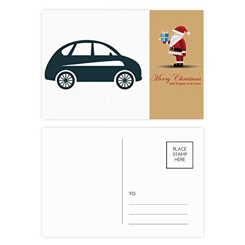 Cartes postales géométriques de voitures vertes pour réussir vos vœux de Noël