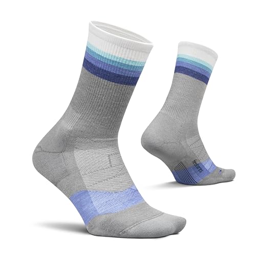 Image of Feetures Merino 10 Cushion Quarter Sock Stripe