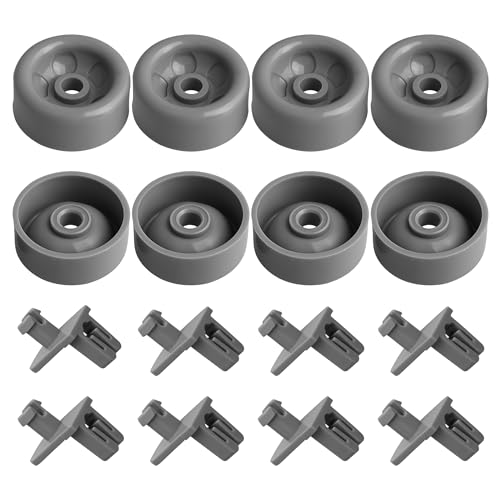 PartsBroz WD35X21041 WD12X10277 Dishwasher Wheels Lower Dishrack Roller Axle Kit - Compatible with GE General Electric - Replaces AP5986366 WD12X10136 4362263 PS11725221 WD12X10107 WD12X10126