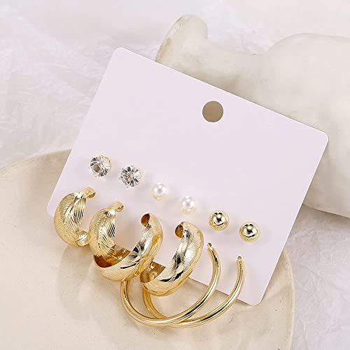Image of Shining Diva Fashion Stylish Pairs Metal Earrings for Women and Girls