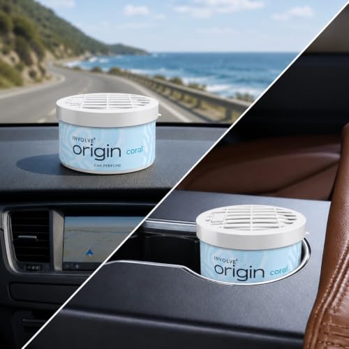 Image of Involve Origin Coral Premium Car Air Freshener | Leak-Proof Car Perfume | Long-Lasting Fresh Fragrance | Car Interior Freshener | Car Accessories