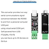 Youmile 2 pcs USB to TTL/RS485 TTL Serial Converter Adapter module FTDI Interface Board FT232RL Module with USB 2.0 B-USB cable - Image 5
