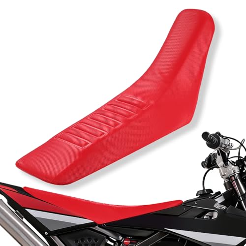 Funda de asiento moto Fantic 50 125 ampliada en color rojo para cross y enduro