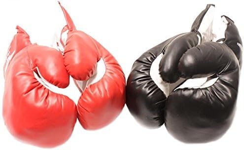 2 Pair Red Black 6oz Youth Boxing Gloves for Kids