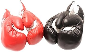 2 Pair Red Black 6oz Youth Boxing Gloves for Kids