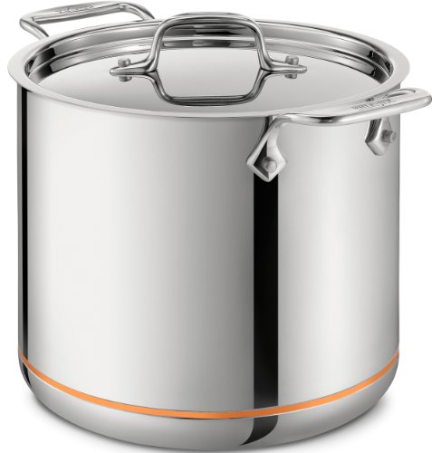 All-Clad 6507 SS Copper Core 5-Ply Bonded Dishwasher Safe Stockpot / Cookware, 7-Quart, Silver