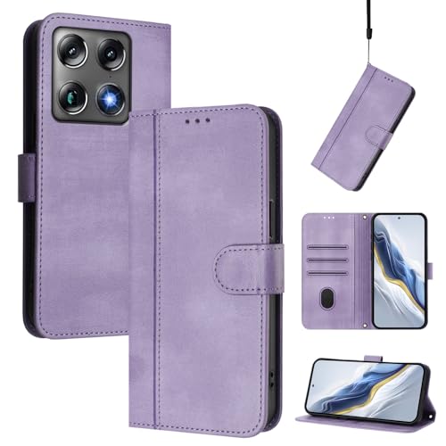 [PU���U�[+�P�[�X�n�Ή��@�� for Motorola Signature/Edge 70 Ultra / X70 Air Pro �t���b�v�X�^���h�J�[�h�X���b�g�E�H���b�g �������[�h Purple