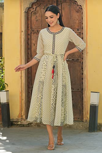 Image of Juniper Women's Georgette Printed Anarkali Kurta