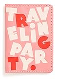 ban.do Getaway Pink Passport Holder, Durable Vegan Leather, Travel Wallet Fits Credit Cards and Vacc