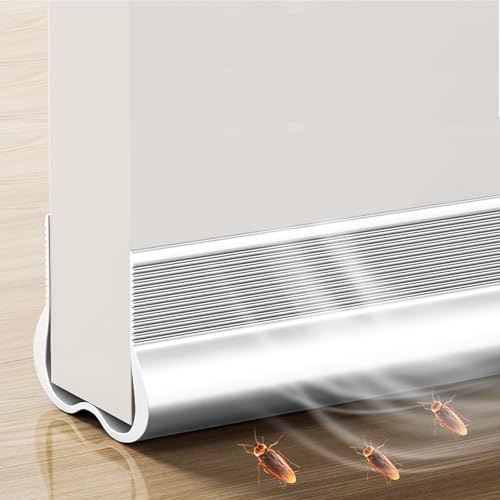 Cotensta 93 cm, branco, aba baixa, autocolante para fecho de porta, ajustável tira de vedação para antipoeira, isolamento acústico, vento, água e insetos