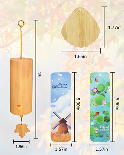 Bamboo Wind Chimes Koshi Chime For Sound Healing Meditation And Calming Emotions Classic Home Decoration Good Gift For Family Friends (Dm-Chord) Yellow Rope #TOP5
