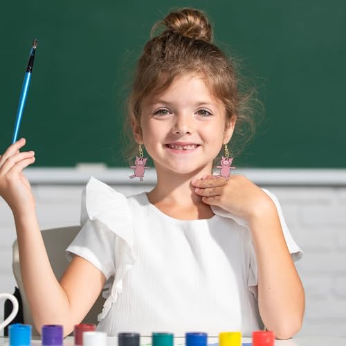 Back to School Earrings Set - 9Pairs Cute Elephant Pig Pigeon Bird Book Character Studs Dangle Drop Earrings Gift for Teachers Women Back to School Jewelry Teacher Appreciation Gift Favor4