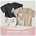 Cherie Kids 100% Organic Cotton Soft 0-5T Summer Breathable Newborn Baby Toddler T-Shirt Unisex Boys and Girls Short Sleeve
