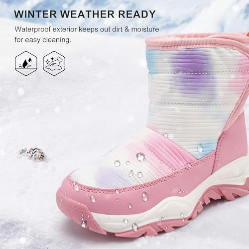 Stelle Toddler Snow Boots Boys Girls Winter Cold Weather Waterproof Non Slip Warm Shoes for Little Kids4