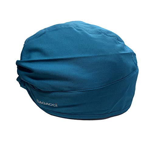 Dagacci Medical Uniform Men and Women Scrub Cap - Adjustable Elastic Tie Scrub Caps for Women Men, Surgical Cap (Teal Green) - Thumbnail 4