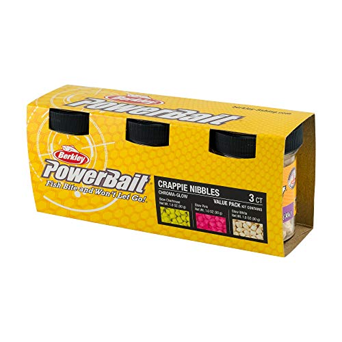 Berkley Powerbait Chromaglow Crappie Nibble Fishing Dough Bait Assortment 3-Pk #TOP1