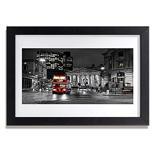 Affiche encadrée 30x20 cm Maisons de ville tableau mural en MDF pour votre salon