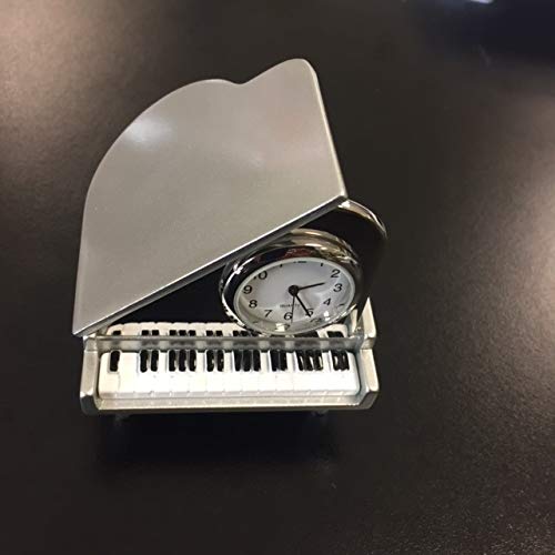 Sanis Enterprises Grand Piano Clock,Silver #TOP1