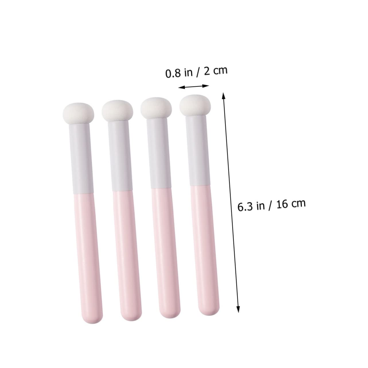 minkissy 20piezas Esponjas De Maquillaje Con Mango Ergonomico Aplicadores De Polvo Para Base y Corrector Para Uso Casa y Salones