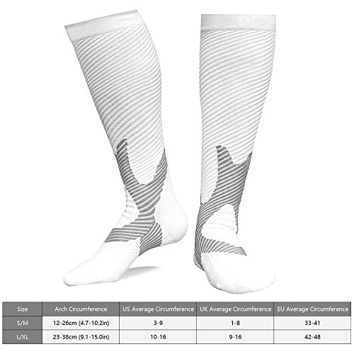 Meias Esportivas, Romacci Meias de compressão esportiva Meias de compressão respiráveis ​​para corri