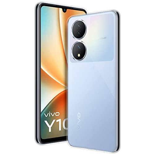 Image of Fashionury Crystal Clear Case for Vivo Y100 5G | Yellowing Resistance | Transparent TPU Silicone | Raised Camera Lips | Slim Transparent Cover