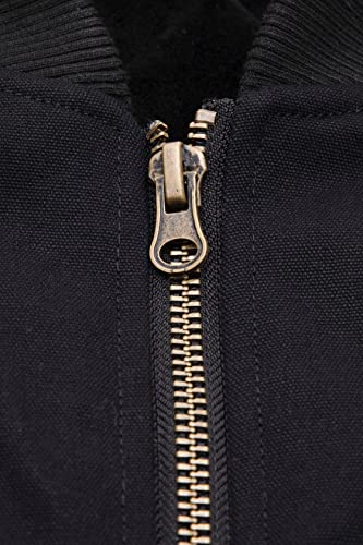 Image of ZENTHACE Mens Quilted Lined Duck Canvas Work Vest,Brass Zip Up