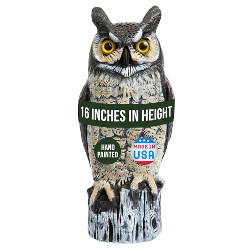 Dalen Large Fake Owl Decoy to Scare Birds Away -