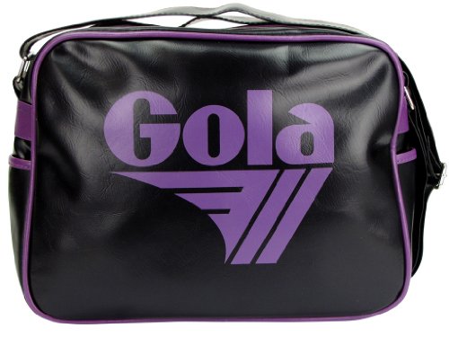 Original Gola Redford Classic Retro 70s Messenger Shoulder Bag black/purple